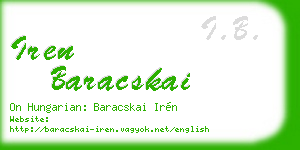 iren baracskai business card